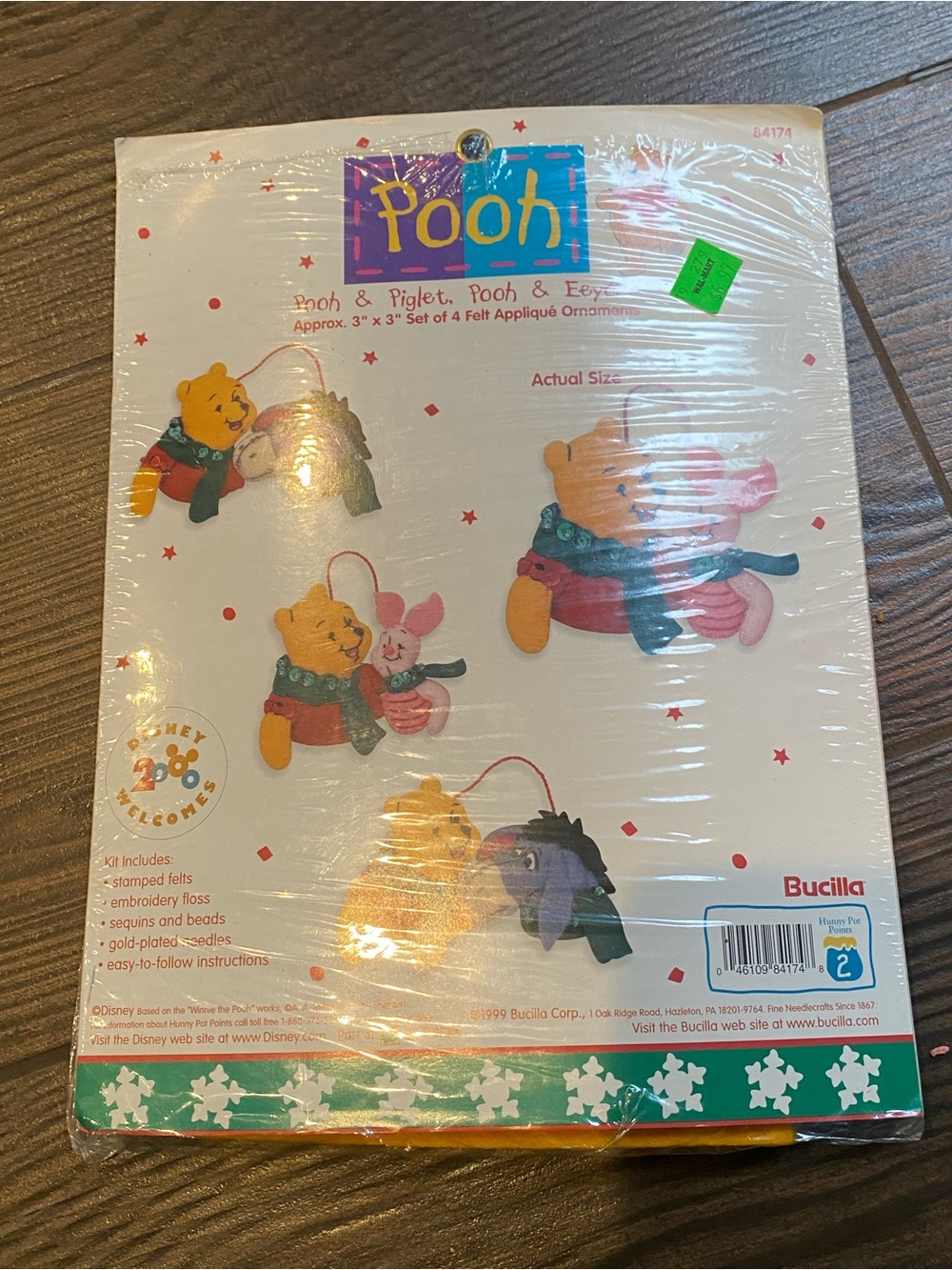 Bucilla Pooh Felt Appliqué Ornament Kit -Pooh & Piglet and Pooh & Eyore